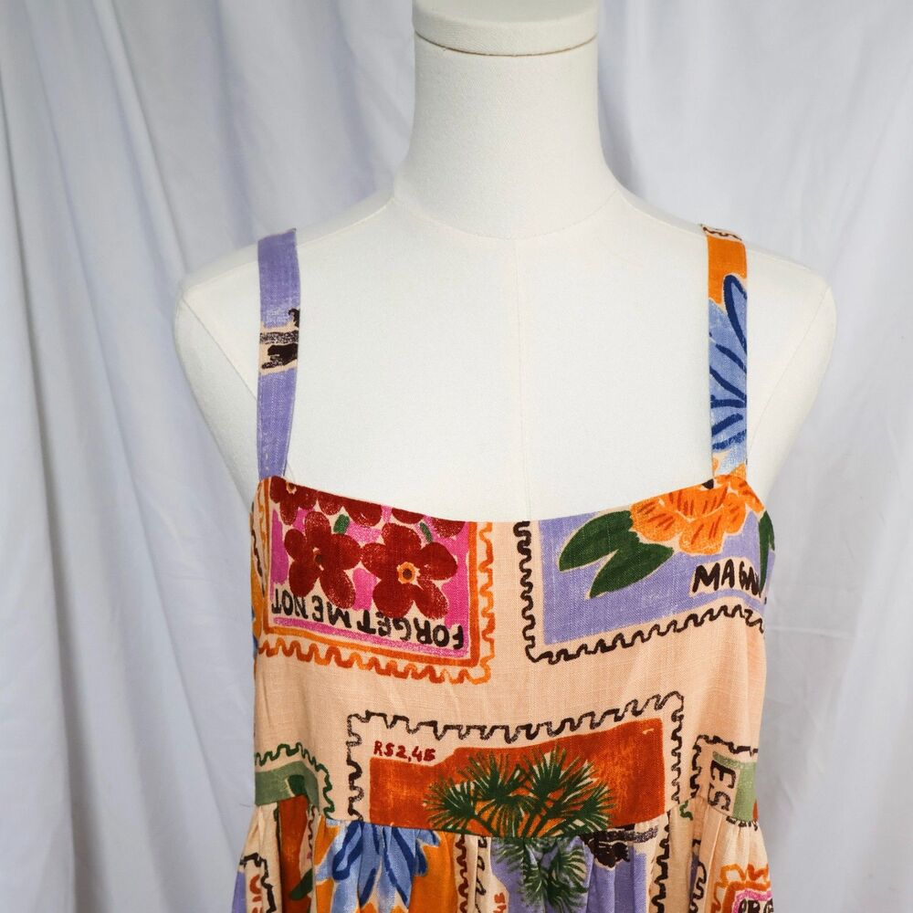 Anthro Paper Heart Floral Postcard Maxi Dress Medium - Picture 2 of 7